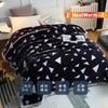 [w.guan] Single Thick Blanket with Collar, Fluffy, Warm, Anti-Static, Microfiber, Soft to the Touch, Washable (Gray 150)