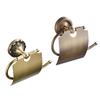 European Brushed Toilet Paper Holder Wall Mounted Space Saving Retros Gold Decorative Bathroom Accessories