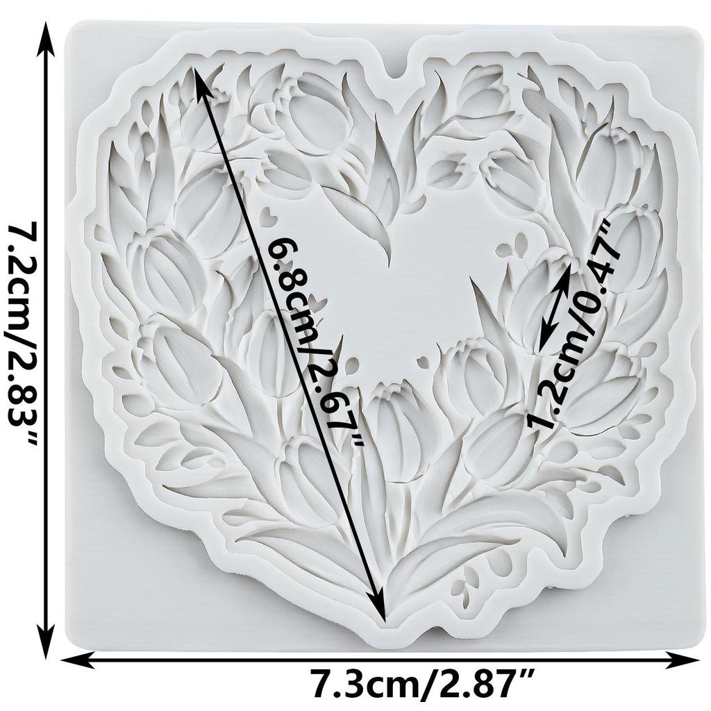 Tulip Flower Silicone Mold Flower Fondant Molds Cake Decorating Tools Cupcake Topper Candy Resin Clay Chocolate Gumpaste Mold