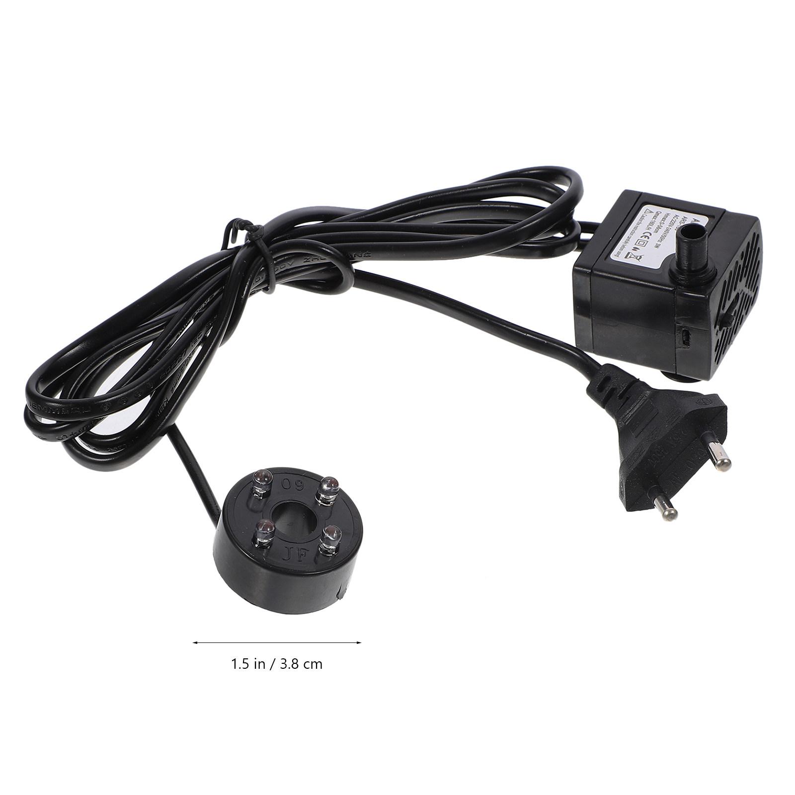 

5W Submersible Water Pump Adjustable Flow LED Light for Aquarium Fountains Ponds Fish Tank Hydroponic Eu Plug
