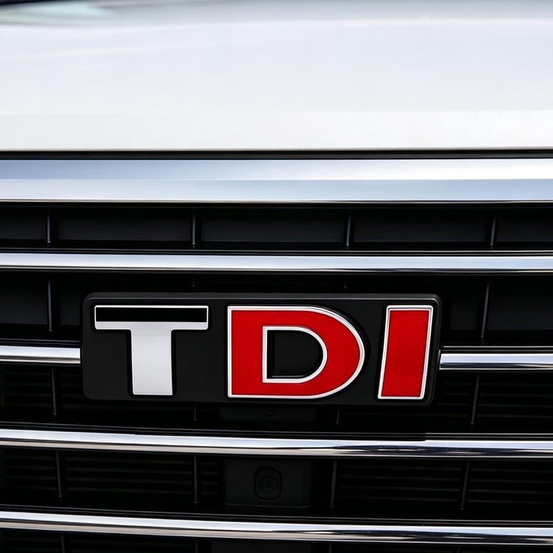 AABLC1 3D Metal TDI Car Grille Emblem Auto Exterior Decoration Accessory for Volkswagen VW Golf Passat Touareg