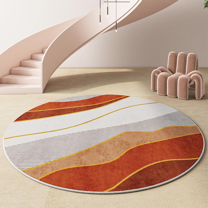 Modern Light Luxury Round Rugs and Carpets for Home Living Room Decoration Teenager Bedroom Decor Carpet Sofa Area Rug Floor Mat