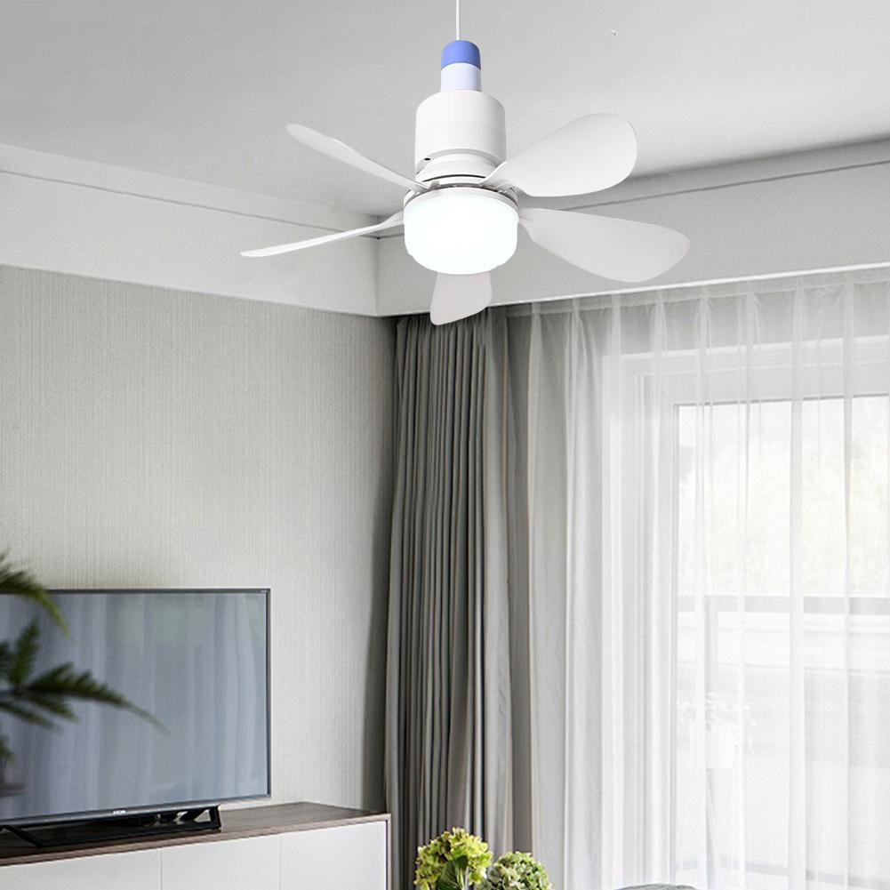 2 In 1 Hanging Fan with LED Lantern Rechargeable Electric Cordless Fan Modern Smart Cool Fan for Dining Room Bedroom Living Room