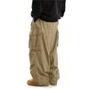 Men's Summer American Retro Overalls, All-match Solid Color, Outdoor Slim Straight Casual Trousers