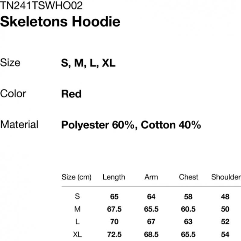 Thisisneverthat Skeletons Hoodie Red