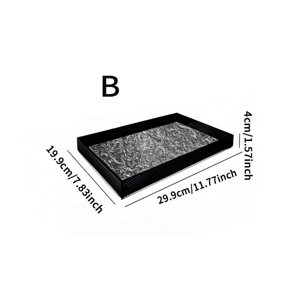 Vanity or Bathroom Organizer Tray with For Glacier Pattern Acrylic for Cosmetics and For Perfumes and Lightweight 29.9cmx13cmx4cm