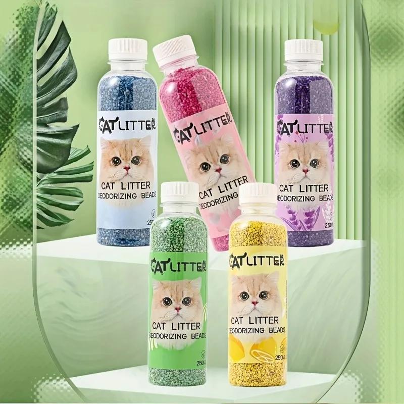 Litter Deodorant Beads 5 Aromas Quick Absorb Deodorizer for Kitty Toilet Granules Long Lasting Freshness Pet Cleaning Products