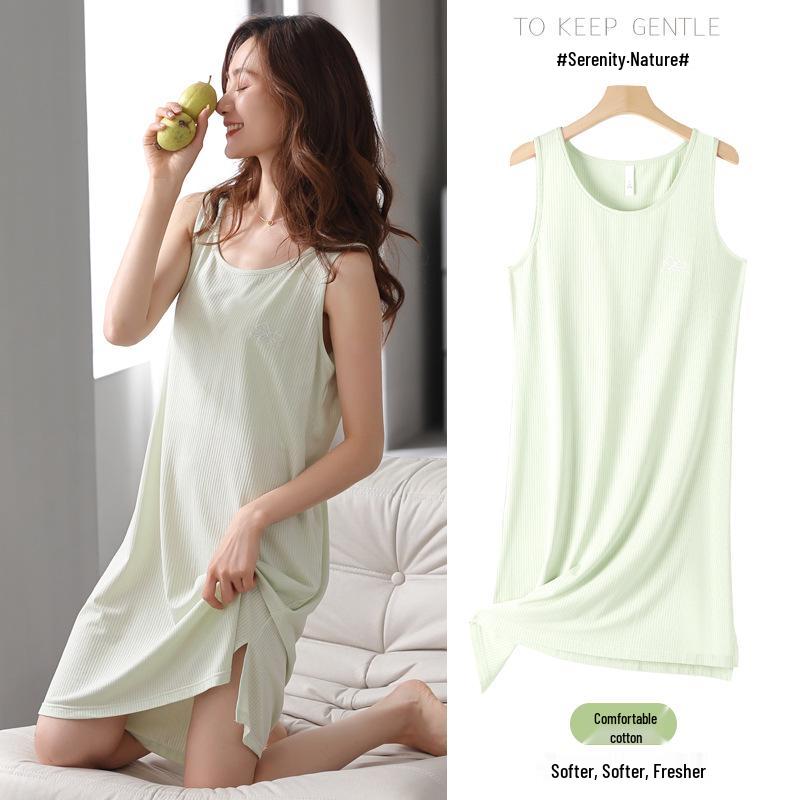 Women's Summer Tank Top Nightgown - Cool & Loose Plus Size Pajama Dress