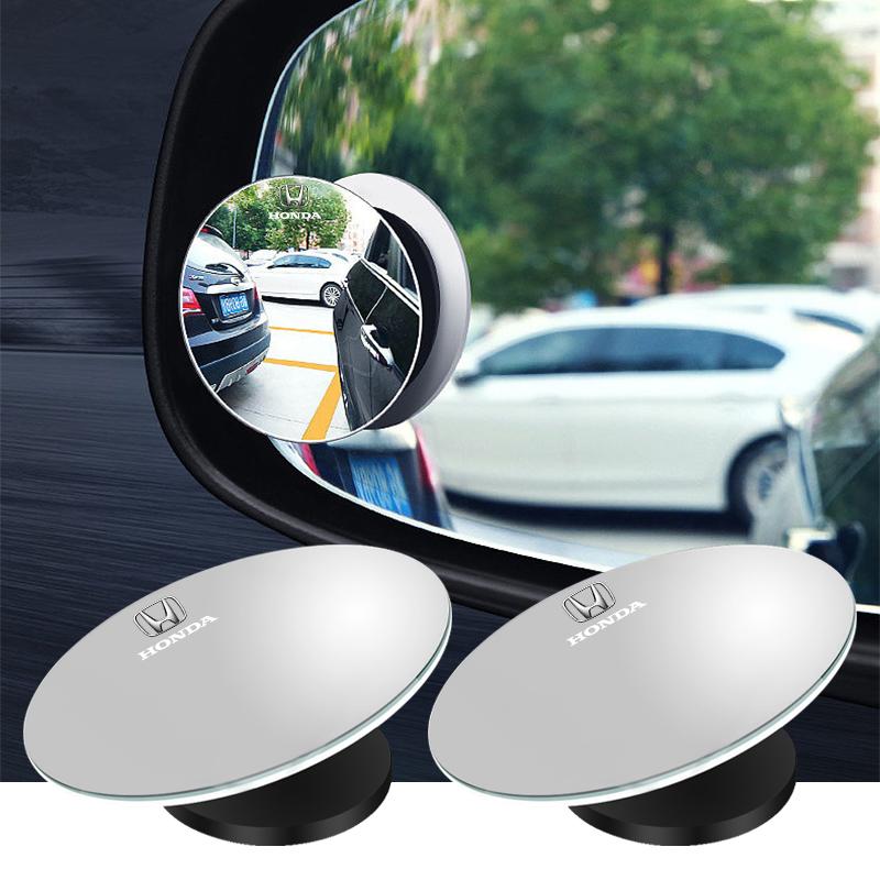 2Pcs 360 Degree Car Blind Spot Rear View Mirror Wide Angle Adjustable For Honda Fit Mugen Insight Type S R VTEC DOHC Modulo Vezel Legend RR Si