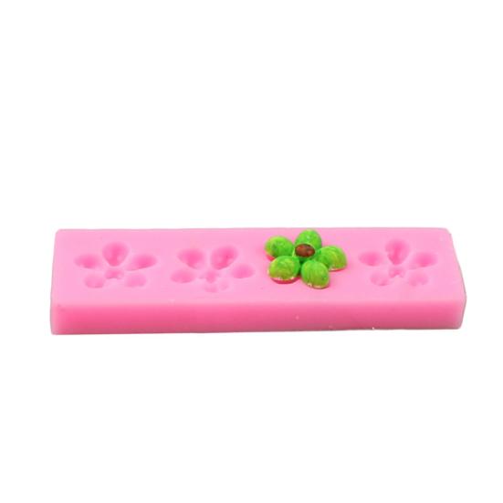 Cute Flower Mold Fondant Silicone Cake Decor Soap Chocolate Clay DIY Mould