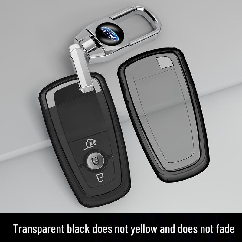 Ford Focus Key Case for Mondeo, Everest, Ecosport, Ranger - Transparent Shell for Men and Women