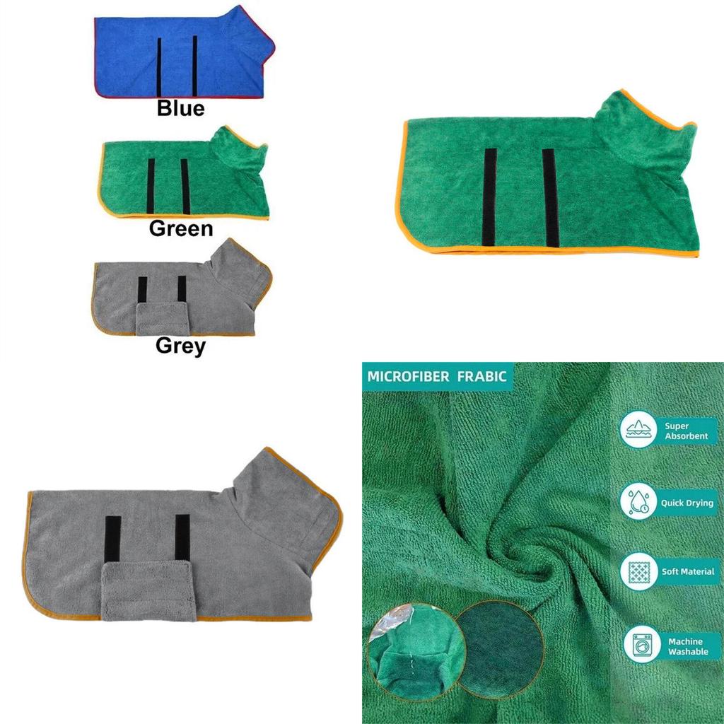 New Dog Bath Towel Absorbent And Wraps Around Your Pet Wholesale Pet Bathrobe