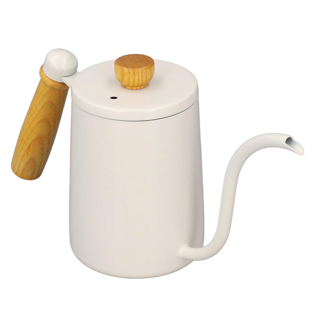 600ml 20oz Pour Over Coffee Kettle Pour Over Kettle Gooseneck Spout Coffee Tea Pot with Wood Handle