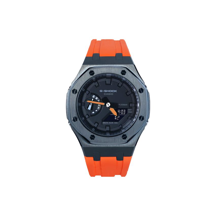 

CASIO Men Liquid Crystal/Analog Dual Display Series Black Watch GA-2100-7A- Regular Watch Box