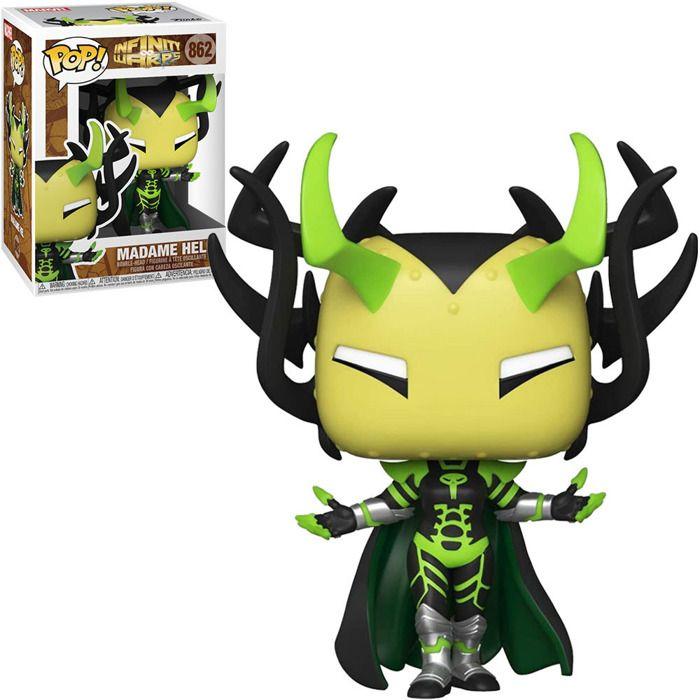 Figurine POP Marvel Infinity Warps Madame Hel - Funko - Noir - 9cm