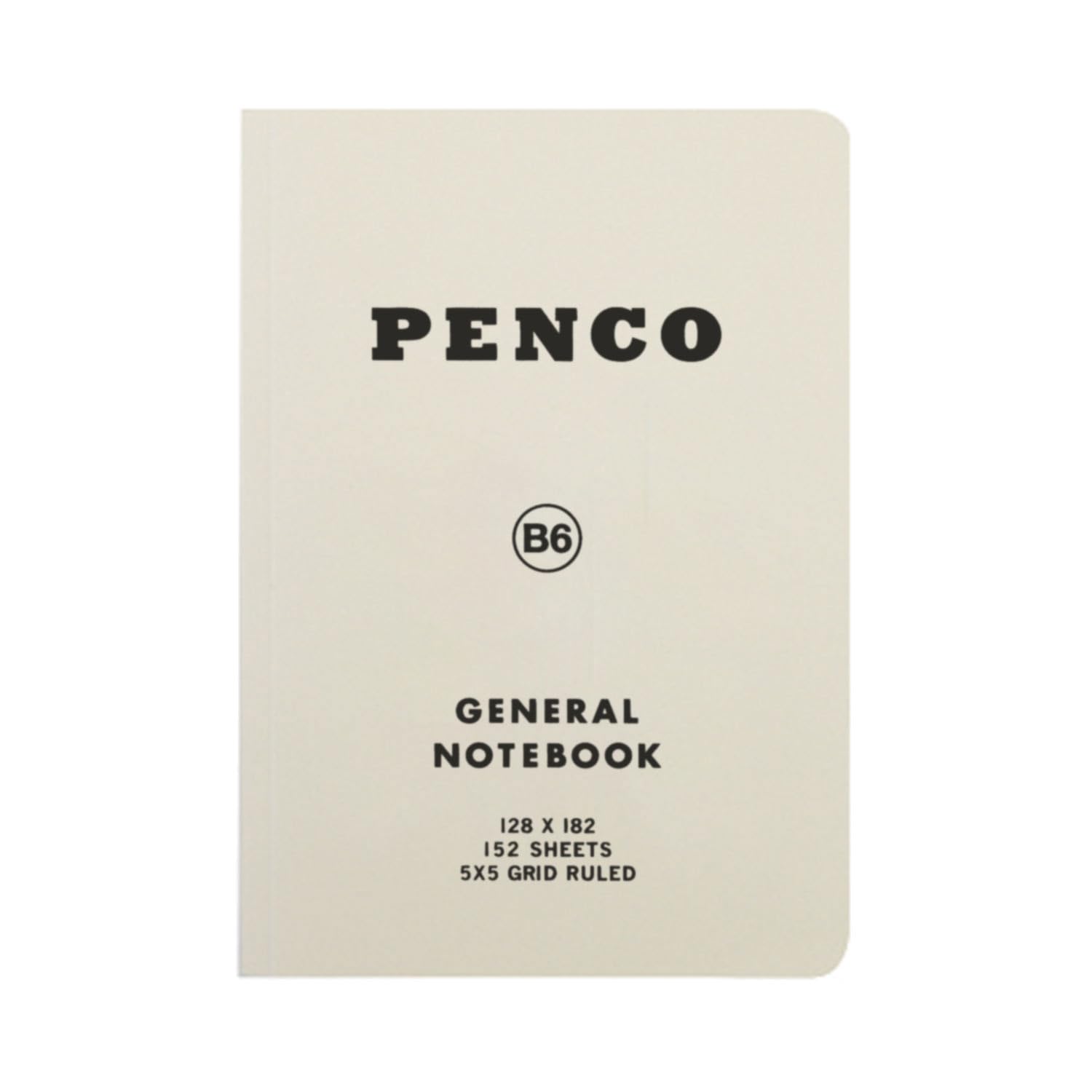Hightide Penco Notebook B6 Grid White CN 159