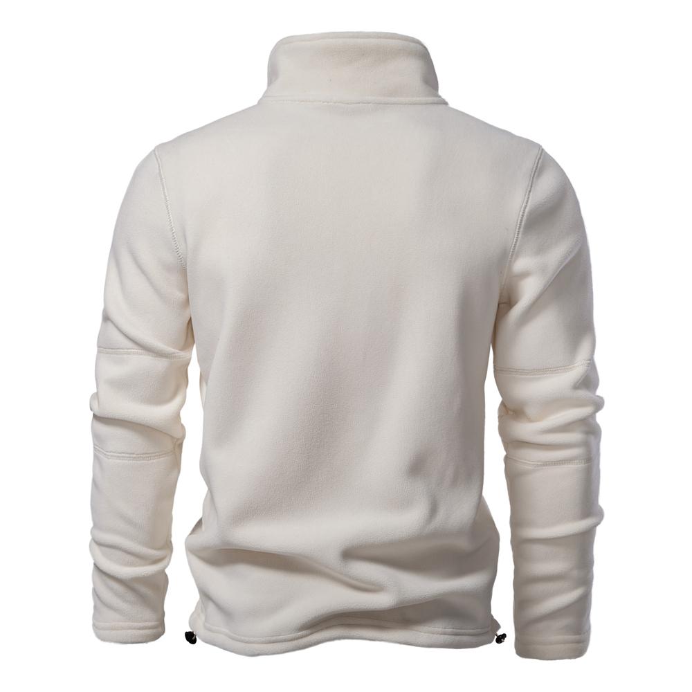 STORN Mens Thicken Warm Fleece Sweatshirt Jacket Quarter Zipper Mock Neck Pullover Men's Sweatshirt Soft Shell Mens Jacket