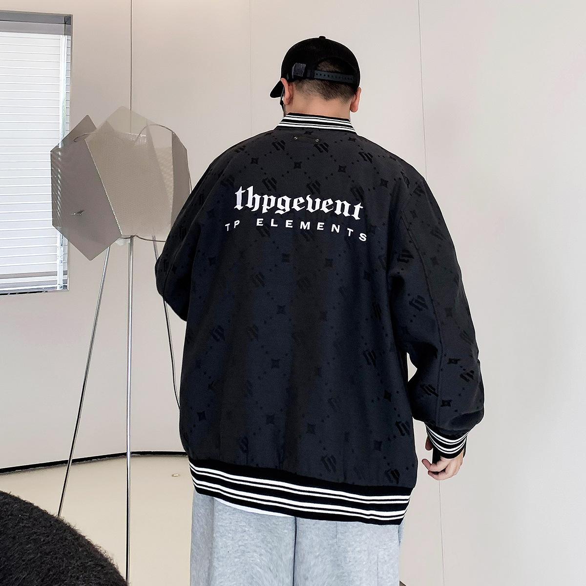 

Мужская ветрозащитная теплая куртка большого размера с принтом-вышивкой, модная, универсальная, повседневная, спортивная, легкая куртка для бега XL recommends 140-80kg