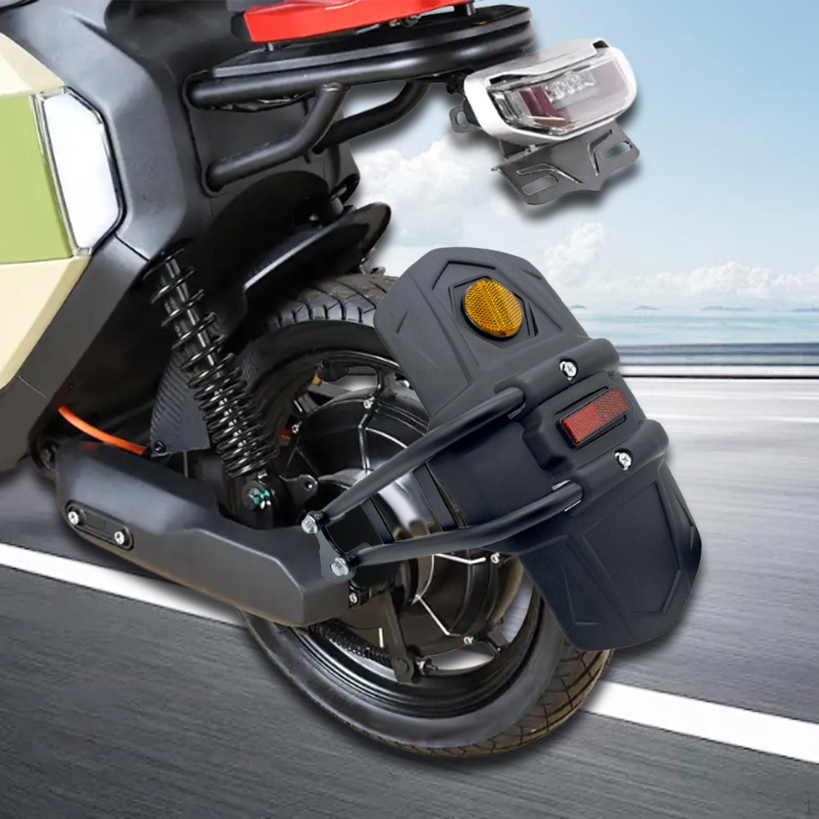 

Motorcycle Rear Fender Mud Flap Reflective Accessories Lightweight Easy to Install Spare