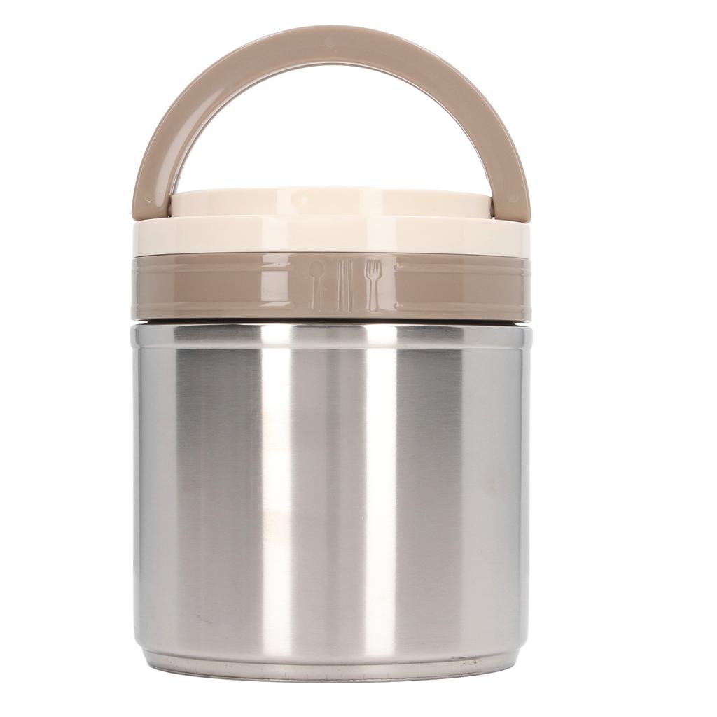 Insulated Food Jar 304 Stainless Steel Japanese Round Shape Vacuum Lunch Food Container for Worker 1.2L
