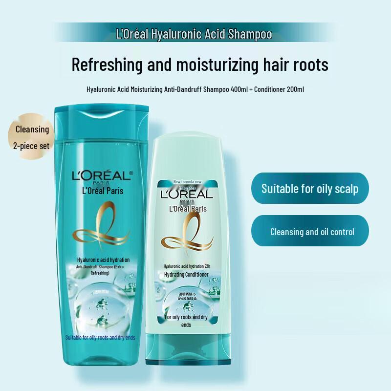

L Oréal Hyaluronic Acid Hydrating Anti-Dandruff Shampoo & Conditioner Set