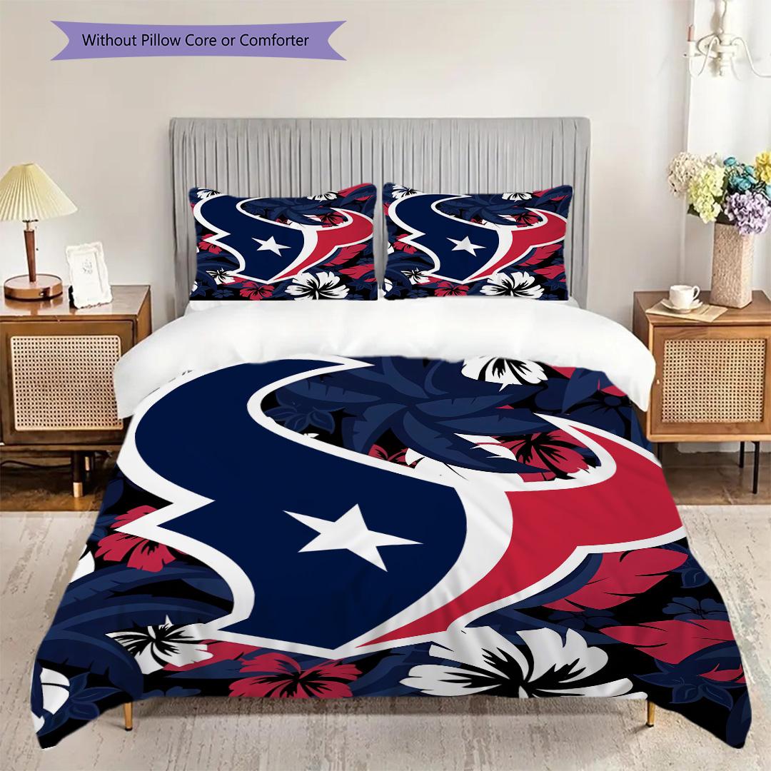 

Houston Texans Pattern Bedding Quilt Set Quilt Cover Pillowcase Home Decoration Birthday Gift (1 * duvet cover + 2 * pillowcase, without core) 135x200cm