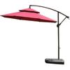 Sunshade Parasol Outdoor Banana-Shaped Patio Large Promotional Market Stall Beach Umbrella Base Satin Vinyl Alloy Sun Protection