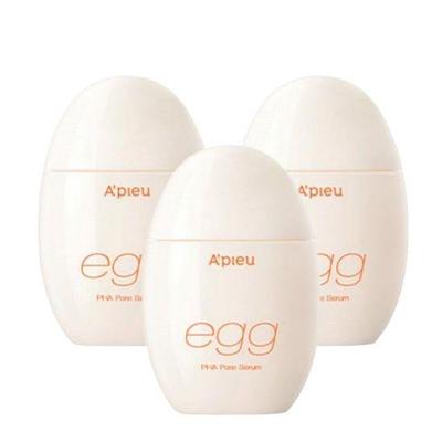 A’PIEU Egg PHA Pore Tightening Serum Gentle Exfoliating & Smooth Skin Care 55g X3