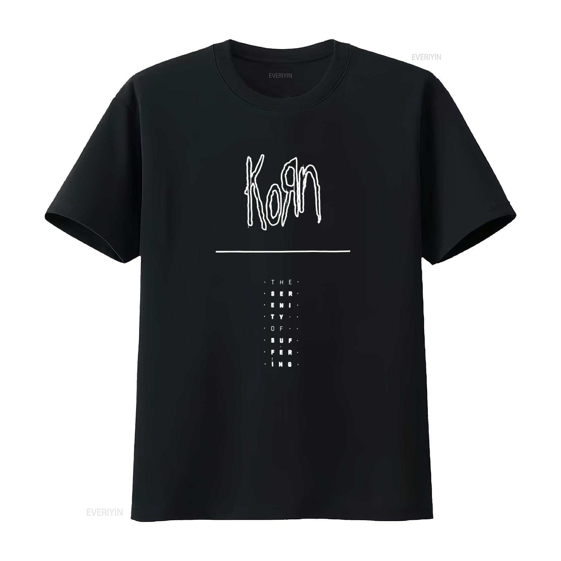 

Mens Korn Loner Divider T Shirt Large Black Rock Band Design vintage Washed graphic Top For Everyday Wear streetwear 4XL