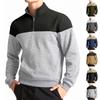 Color Block Half Zip Pullover Casual Outdoor Sweatshirt For Men
