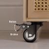 4Pcs Heavy Duty Swivel Caster Wheels 50mm No Noise Polyurethane Foam Dual Locking 440 Lbs Load Capacity