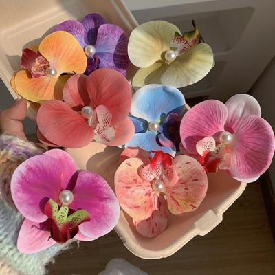 Frauen Haarspange 3D Blumendekor Starker Halt Bang Haarnadel Fotoshooting Blumen Styling Haarnadel Haarschmuck