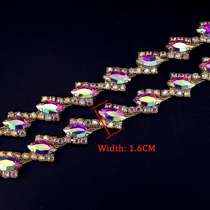 10Yards Rhinestone Chain Trim Shining Crystal Diamond Accessories DIY Craft Wedding Party Gift Decoration Diamond Metal Chain