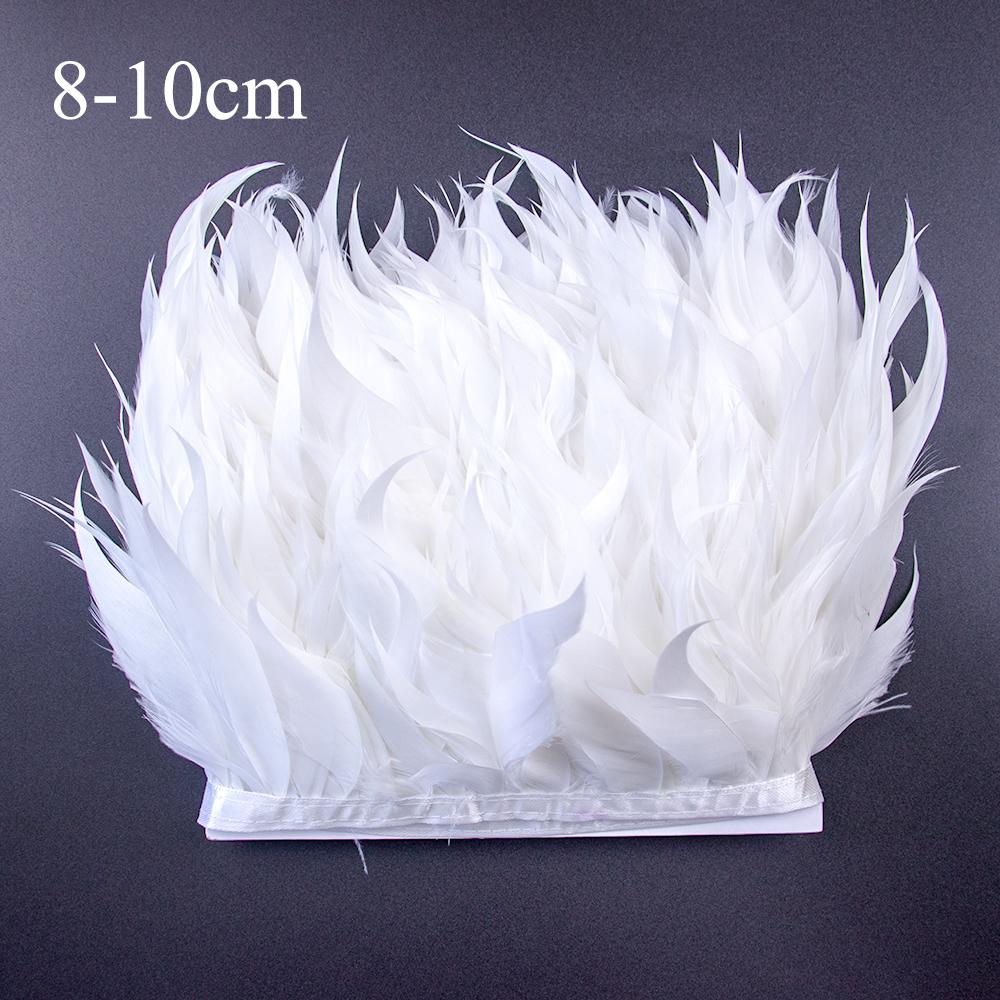 Feather1 Meter Natural Feather Trim Fringe Multi-color White Black Red Ostrich Turkey Feathers for Wedding Dress Decoration DIY Crafts