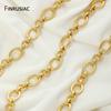 18K Gold Plated Brass Heavy Large Oval Chain,10*13.2mm Chunky Punk Cable Chain for DIY Jewelry Necklace Making Accessories