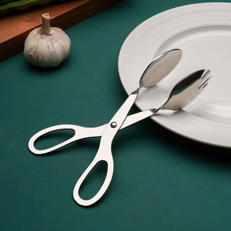 Salad and Cake Serving Tongs with Scissor Mechanism Salad Tongs Suitable for Comfortable Operations Various Setting