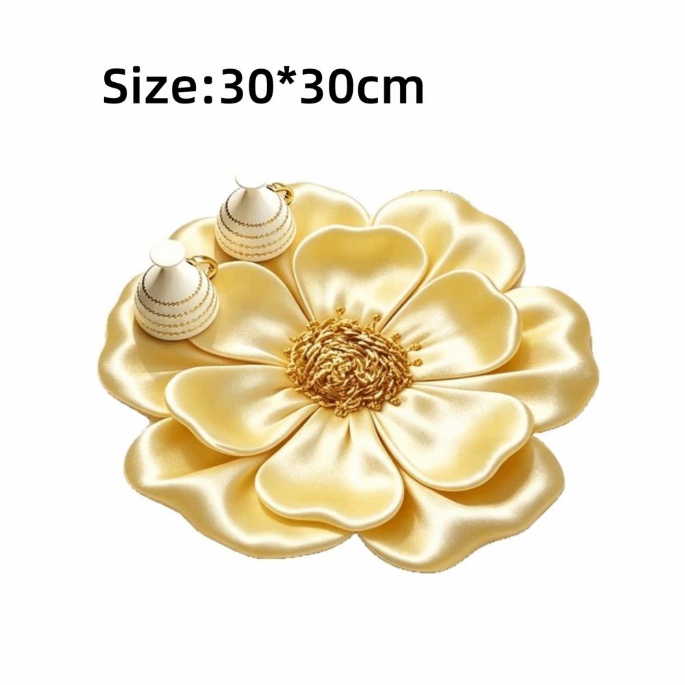 3D Flower Design Dish Draining Mat Water Absorbent Flower Countertop Mat  Bathroom