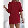 QICED Spring Summer Cut-out Short-sleeved Knitted Cardigan for Vacation Sun Protection Women's Wear