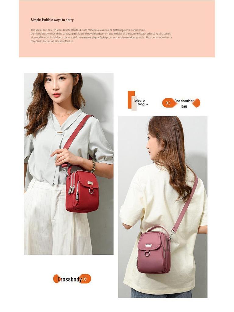 Korean Style Women's Lightweight Crossbody Cell Phone Bag - Fashionable and Versatile Casual Shoulder Bag
