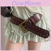 Punk Style Wide Pu Leather Belt For Women With Metal Pin Buckle Fashion Accessory