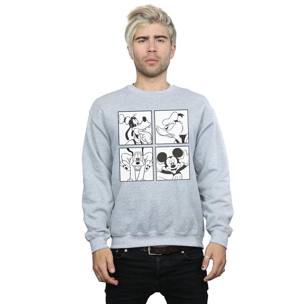 Disney Mens Mickey, Donald, Goofy And Pluto Boxed Sweatshirt