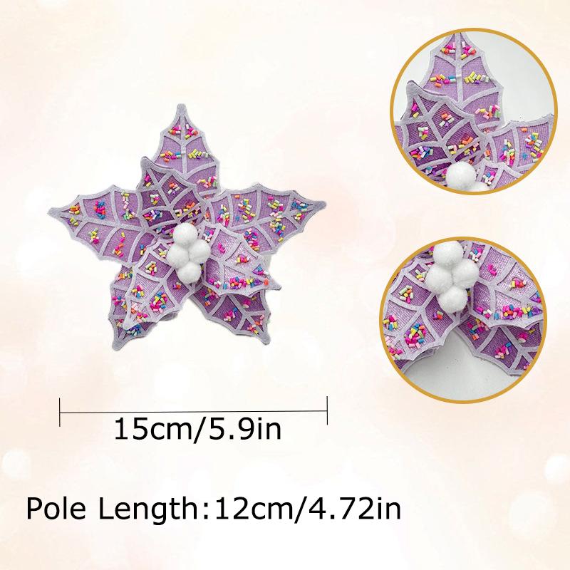 1PC Decorations Atmosphere Fabrics Flower Arrangements Christmas Flowers Christmas Velvet Fur Ball Simulations Ornaments Festival