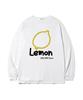 Deomopeuhauseu Lemon Morf Print Oversized Long Sleeve White