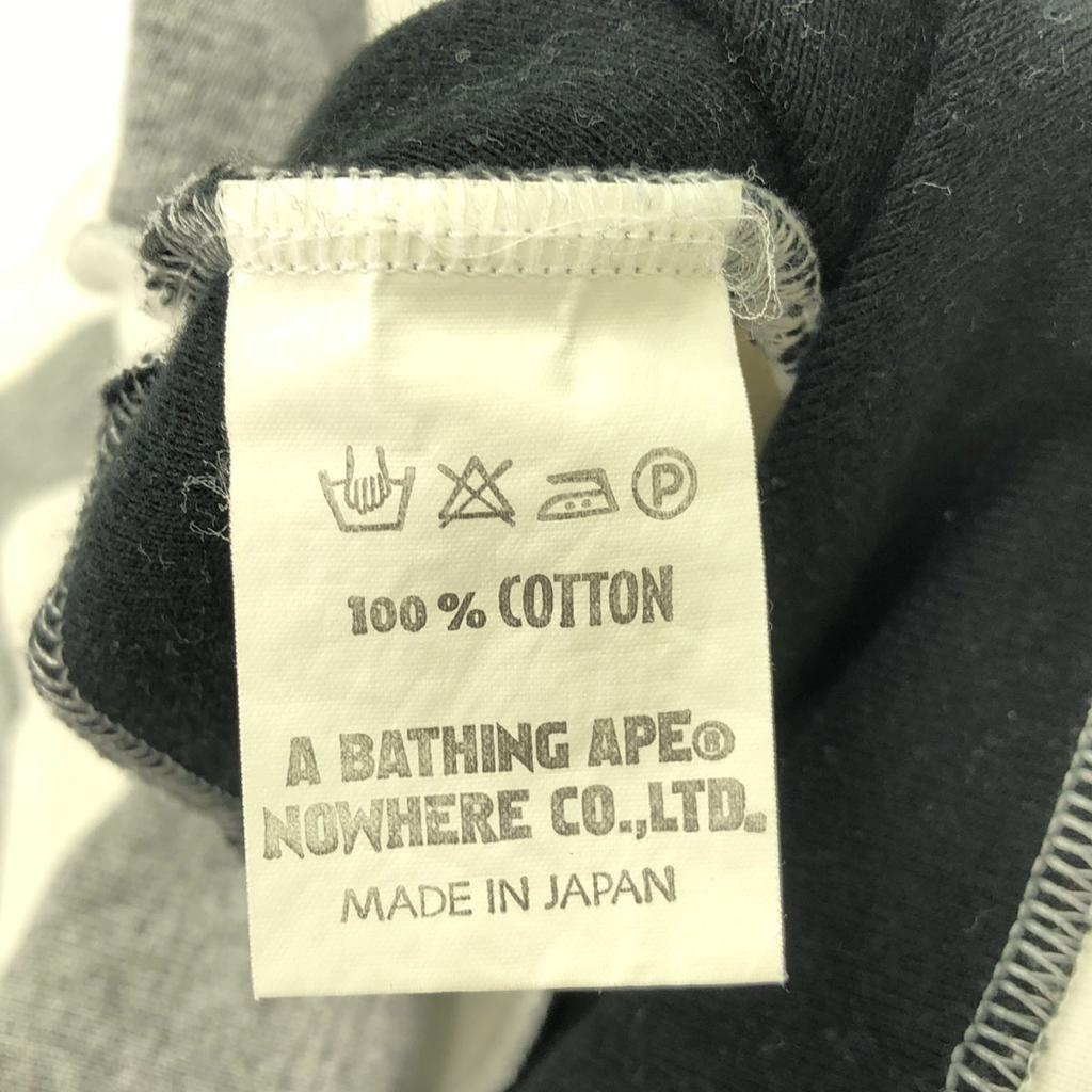 A Bathing Ape Made In Japan Border Pattern Long Sleeve T-shirt M Ron T Men's Used