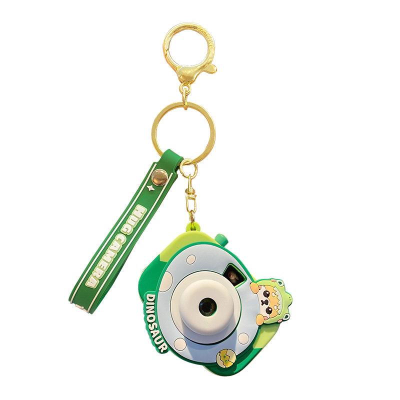 Xiao Cai Chai Luminous Projection Camera Keychain Female Cute Creative Shiba Inu Bag Key Chain Pendant Gift
