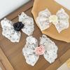 Summer Spring Flower&Lace Bowknot Hairpin for Woman Ponytail Braids Hair Clip