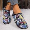 Fashion Women Slippers Winter New Fashion Luxury Print Style Moccasin Women Slippers Warm Comfortable Breathable Slip-on Slides Women