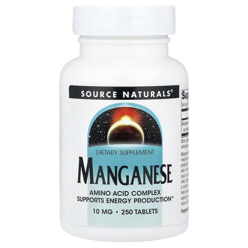 Manganese, 10 mg, 250 Tablets
