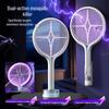 Wall-Mounted 3-in-1 Purple Light Electric Mosquito Swatter: Handheld, Electric Shock, Insect Attracting Killer Lamp