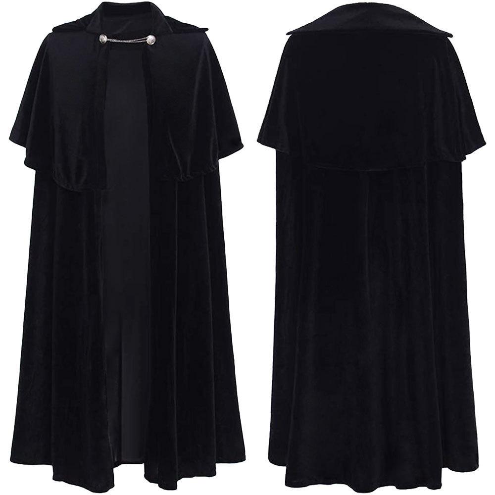 Mantello di Velluto Vampirico Per Cosplay di Halloween Con Stile Fantasy Per Adulti e Bambini